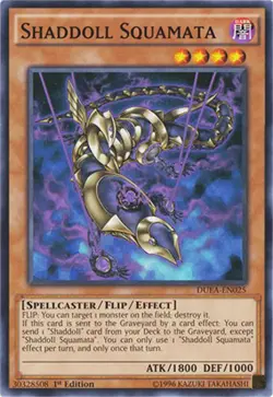 Yugioh! MP Shaddoll Squamata - DUEA-EN025 - Common - 1st Edition Moderately Play - Image 1