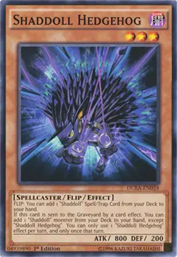 Yugioh! MP Shaddoll Hedgehog - DUEA-EN024 - Common - 1st Edition Moderately Play - Image 1