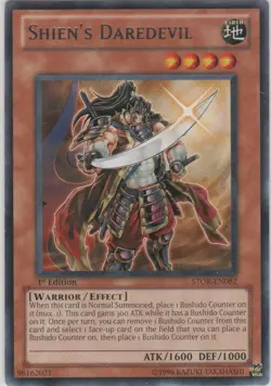 Yugioh! MP Shien's Daredevil - STOR-EN082 - Rare - Unlimited Edition Moderately - Image 1