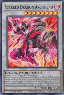 Yugioh! MP Scarred Dragon Archfiend - SDCK-EN049 - Super Rare - 1st Edition Mode - Image 1