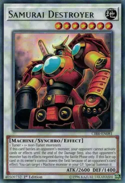 Yugioh! MP Samurai Destroyer - CIBR-EN081 - Rare - 1st Edition Moderately Played - Image 1