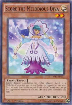 Yugioh! MP Score the Melodious Diva - SP17-EN031 - Starfoil Rare - 1st Edition M - Image 1