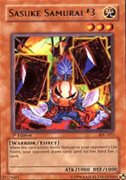 Yugioh! MP Sasuke Samurai #3 - IOC-011 - Rare - 1st Edition Moderately Played, E - Image 1