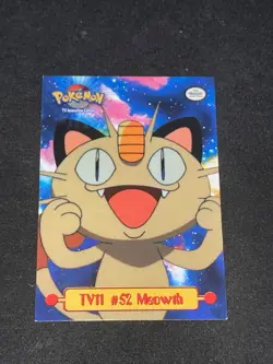 1999 Topps Series TV Animation Ed #52 Meowth TV11 Pokemon Character Card - Image 1