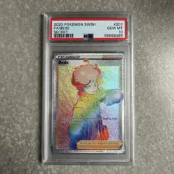 Pokemon Cards: Sword & Shield Ultra Rare: Bede 207/202: PSA 10 - Image 1