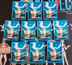 ONE PIECE TCG Official Card Sleeves Shop Exclus Thousand Sunny PACK OF 10 UNUSED - Image 1