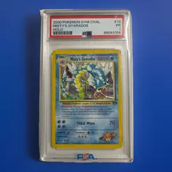 Pokemon TCG Holo Rare Misty's Gyarados Card 13/132 Gym Challenge Psa 1 Poor Pr - Image 1