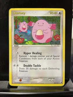🌈 Chansey 20/115 Unseen Forces Holo Rare Pokemon Card - DMG - STAMPED - Image 1