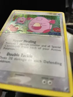 🌈 Chansey 20/115 Unseen Forces Holo Rare Pokemon Card - DMG - STAMPED - Image 3