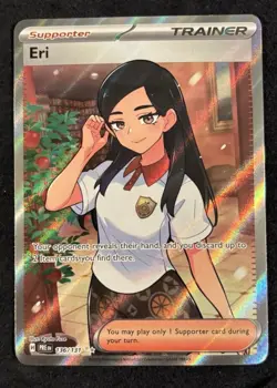 Pokemon TCG Prismatic Evolutions Eri Full Art Trainer Ultra Rare Card 136/131 - Image 1