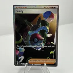 Pokemon TCG Penny Paldean Fates Trainer Holo Card 239/091 - Image 1