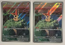 Pokemon VICTINI Illustration Rare Promo Black Bolt/White Flare 2-Card Lot - Image 1