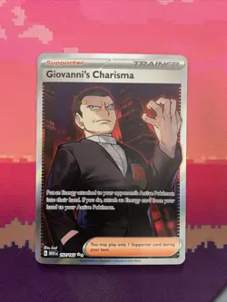 Pokemon Card Giovanni's Charisma 197/165 Ultra Rare Scarlet & Violet 151 NM - Image 1