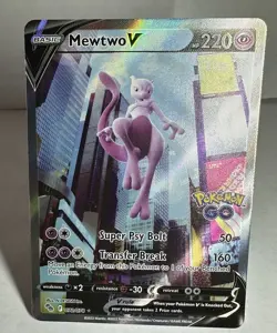 Pokemon Go Mewtwo V Full Art Holo Ultra Rare Card 072/078 NM - Better TCG - Image 2