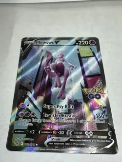 Pokemon Go Mewtwo V Full Art Holo Ultra Rare Card 072/078 NM - Better TCG - Image 5