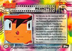 REUNITED! #31 - BLACK Logo SANDPAPER HOLO - MEWTWO SB TOPPS POKEMON CARD NM/LP - Image 2