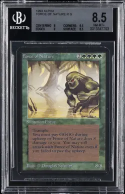 1993 MTG ALPHA RARE #8 FORCE OF NATURE BGS 8.5 - Image 1
