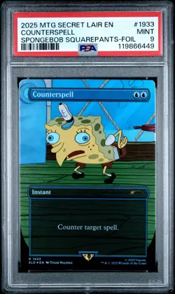 2025 MTG SECRET LAIR DROP #1933 COUNTERSPELL PSA 9 - Image 1