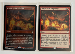 MTG - Commander Masters - Tempt with Vengeance - Rare 0263 and Etched Foil 0551 - Image 1
