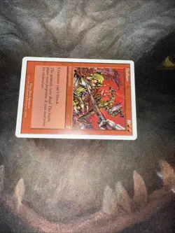 MTG Bedlam 7th Edition NM Red Enchantment No Blocking Goblin Chaos Rare - Image 4