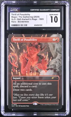 THRILL OF POSSIBILITY | MTG Secret Lair: D&D Karlach's Rage | Non-Foil CGC 10 - Image 1