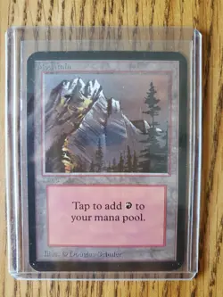Magic The Gathering ALPHA Lot of three (3) Mountains Lightly Played See Photos - Image 3