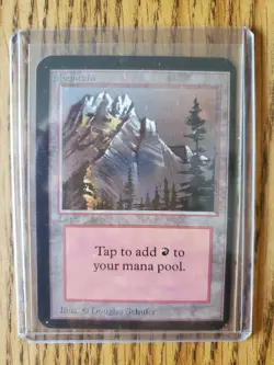 Magic The Gathering ALPHA Lot of three (3) Mountains Lightly Played See Photos - Image 4