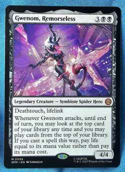 MTG Gwenom, Remorseless Marvel's Spider-Man 56 Mythic Regular Finish - Image 1
