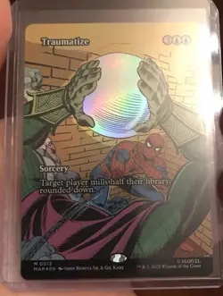 MTG Traumatize 0015 Foil (Borderless) M Marvel Universe Eternal-Legal NM MAR - Image 1