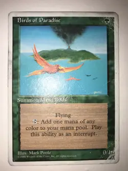 Birds Of Paradise X1 Mtg Fourth 4th Edition HP Dmg - Image 1