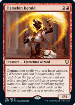 1 x Flamekin Herald - Foil - Commander Legends - Light Play - MTG - Image 1