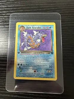 Dark Gyarados 1st Edition Non Holo Rare 25/82 WOTC Vintage Pokemon - Image 1