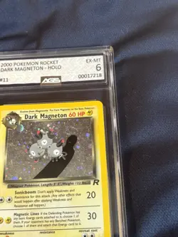 Ags 6 Dark Magneton-team Rocket set vintage Pokemon card graded - Image 2