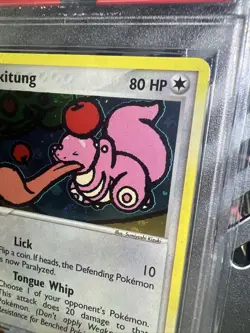 🔥🌀SWIRL🌀🔥2004 POKEMON FIRE RED & LEAF GREEN LICKITUNG #37 REVERSE FOIL PSA 9 - Image 4