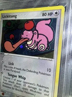 🔥🌀SWIRL🌀🔥2004 POKEMON FIRE RED & LEAF GREEN LICKITUNG #37 REVERSE FOIL PSA 9 - Image 5