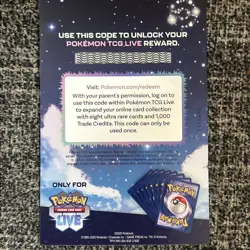Mega Evolutions Pokemon TCG LIVE Code Card w/ 1000 Credits & 8 Online Cards - Image 2