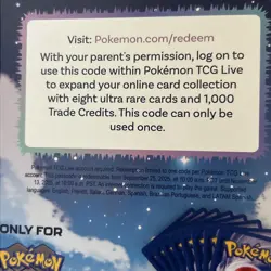 Mega Evolutions Pokemon TCG LIVE Code Card w/ 1000 Credits & 8 Online Cards - Image 3