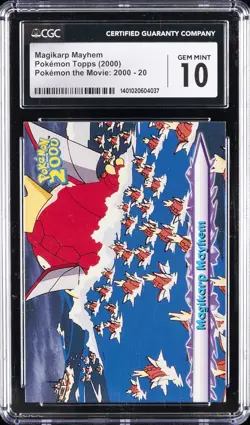 2000 POKEMON TOPPS POKEMON THE MOVIE #2000-20 MAGIKARP MAYHEM CGC 10 GEM MINT - Image 1