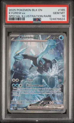 2025 POKEMON BLK EN-BLACK BOLT SPECIAL ILLUSTRATION RARE #165 KYUREM EX PSA 10 - Image 1