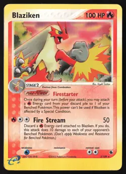 [HP] Blaziken 3/109 Holo Rare Reverse Holo Pokemon EX Ruby Sapphire - Image 1