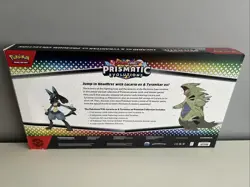 Prismatic Evolutions Lucario Ex & Tyranitar Ex Premium Collection Slight Damage - Image 2