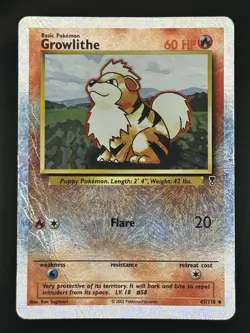 Pokemon TCG Growlithe Legendary Collection 45/110 Reverse MP/HP - Image 1