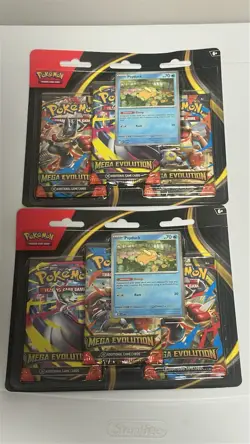 Pokemon TCG Mega Evolution 3 Pack Blisters Lot Of 2 Sealed - Image 1