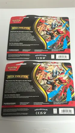 Pokemon TCG Mega Evolution 3 Pack Blisters Lot Of 2 Sealed - Image 2