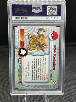 Topps Chrome Kadabra #64 Pokemon 2000, PSA 6 EX-MT - Image 2