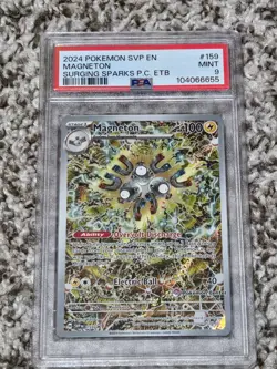 Magneton Surging Sparks 159 Pokemon Center Exclusive Stamp PSA 9 Mint - Image 1