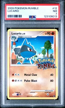 2009 POKEMON RUMBLE #12 LUCARIO PSA 7 - Image 1