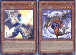 WHITE DRAGON WYVERBURSTER & BLACK DRAGON COLLAPSERPENT SET * SUPER RARE YUGIOH! - Image 1