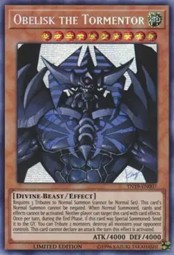 Obelisk the Tormentor - Limited 2019 Gold Sarcophagus Tin LP YuGiOh - Image 1