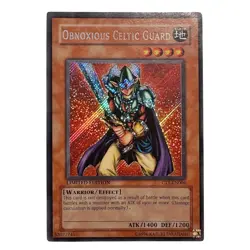 Yugioh! Obnoxious Celtic Guard CT1-EN006 Secret Rare HP/DMG - Image 1
